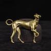 Solid Brass Loyal Dog Desk Ornaments Vintage Copper Animal Miniatures Figurines Decorations Gifts Home Decor Crafts Accessories
