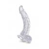 Dildo - King Cock - 7.5" Transparent - Flexible - Medium - Adult