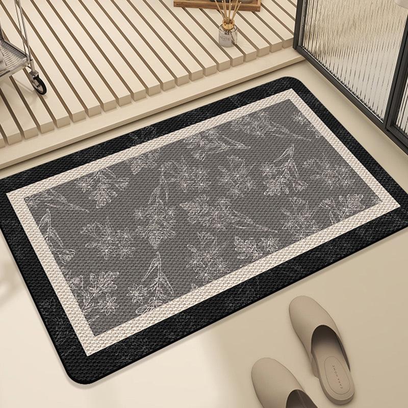 Простые современные, сохнущие на воздухе и впитывающие коврики для ванной комнаты, противоскользящие водонепроницаемые ковры, износостойкие и грязеотталкивающие подушки для ног