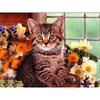 5D Diamond Painting Cat Full Round Diamond Embroidery Cross Stitch