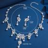 Shining Claw Chain Jewelry Set Exquisite Necklace Earrings Set Pearl Necklaces Earrings  Women