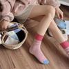 Cotton Mid Tube Socks Soft Breathable Women Stockings Cute Colored Socks  Autumn Winter