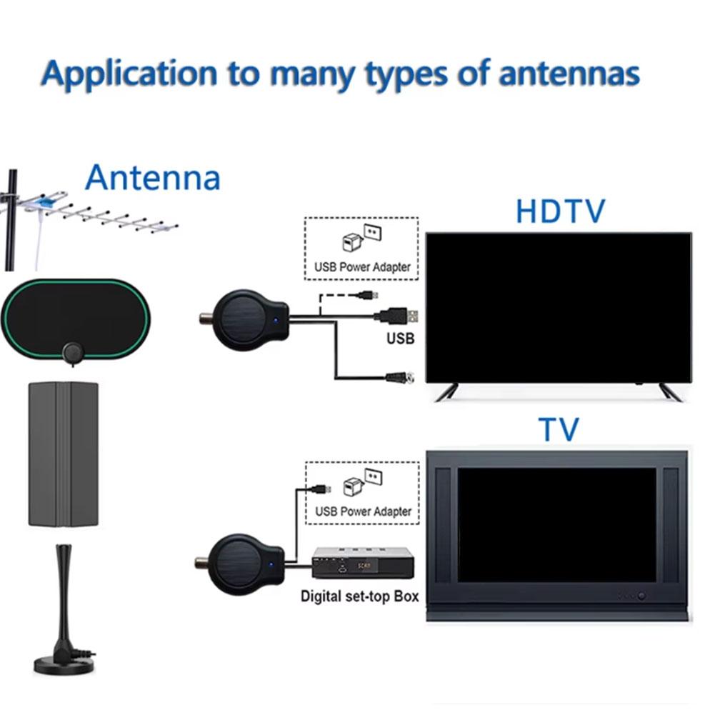 HDTV Digital TV Antenna Signal Amplifier HD FM DVB Or Adapter Outdoor For Dtmb Powered Indoor U W8I2