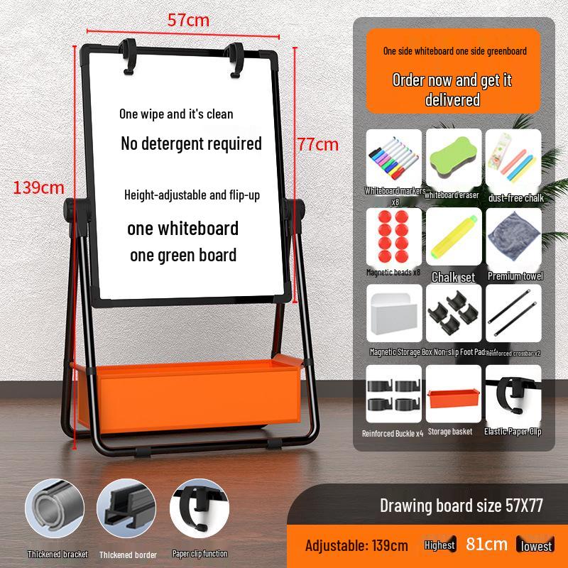 Складная двусторонняя магнитная доска с мобильной подставкой для дома, детского обучения и конференций