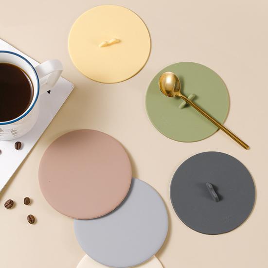 Силиконовые крышки для чашек. Разноцветные гибкие чехлы для кружек. Крышка для горячей чашки. Подставка для чая и кофе. Устойчивая к высоким температурам подставка. Пыленепроницаемые герметичные крышки для чашек.