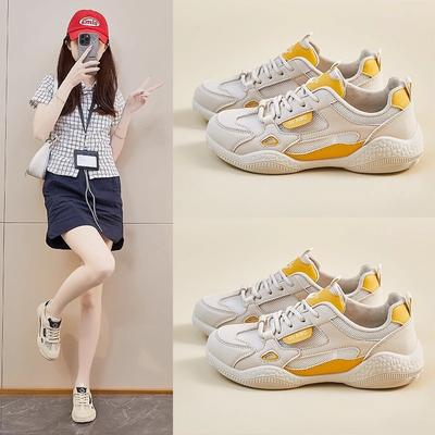 Женские летние дышащие повседневные спортивные туфли на толстой подошве, кеды