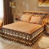 Хрустальная бархатная кружевная юбка-кровать, утолщенное теплое стеганое покрывало, защитный чехол для матраса 1,5 M1,8 M 2,0