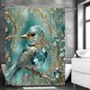 Креативная шторка для душа Blue Bird Tree Jewel, Декоративная шторка для душа для ванной комнаты, Водонепроницаемая шторка для душа с крючками
