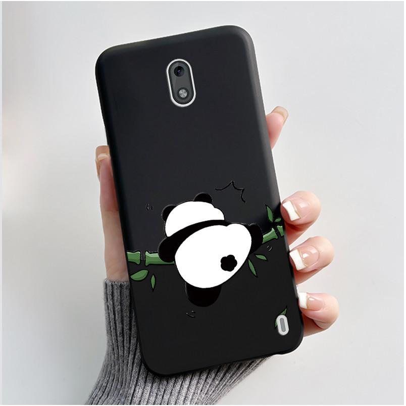 Милый Чехол Для Nokia 2 / Nokia 2.2 / Nokia 2.1 Capa Печатный Корпус Защитная Крышка Мягкий Силикон Мультяшный Черный Корпус Fundas