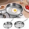 Titanium Frying Pan with Lid Scratch-Resistant Skillet Non-Stick Hammered Cookware for Gas Electric Induction Stoves Healthy Cooking Essential