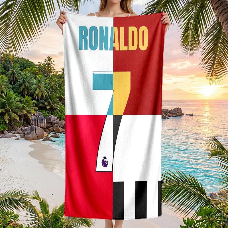 Пляжное полотенце Cristiano Ronaldo Мягкое из микрофибры Летнее полотенце Быстросохнущее Впитывающее полотенце для пляжа Бассейна Путешествий