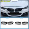 1 Pair Front Grilles Diamond Gypsophila Silver Kidney Grill For BMW 3 Series F30 2012- Replacement Racing Front
