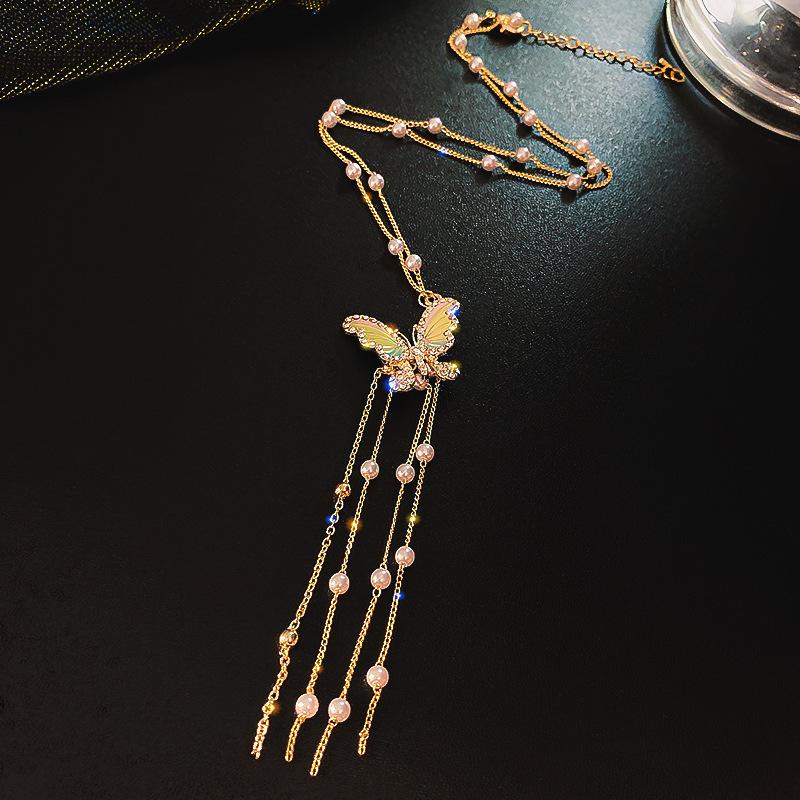 Новая тенденция моды уникальный дизайн элегантный нежный халцедон тюльпан кулон ожерелье женщины высокое ювелирные изделия вечеринка подарки оптом