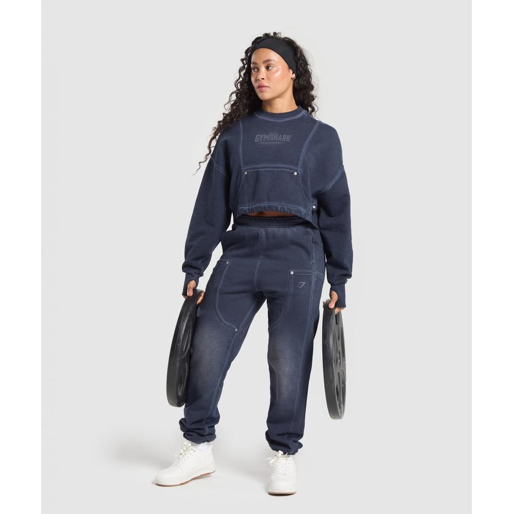 Gymshark Rest Day Heavyweight Sweatshirt Heavy Blue B1c4c Uczh