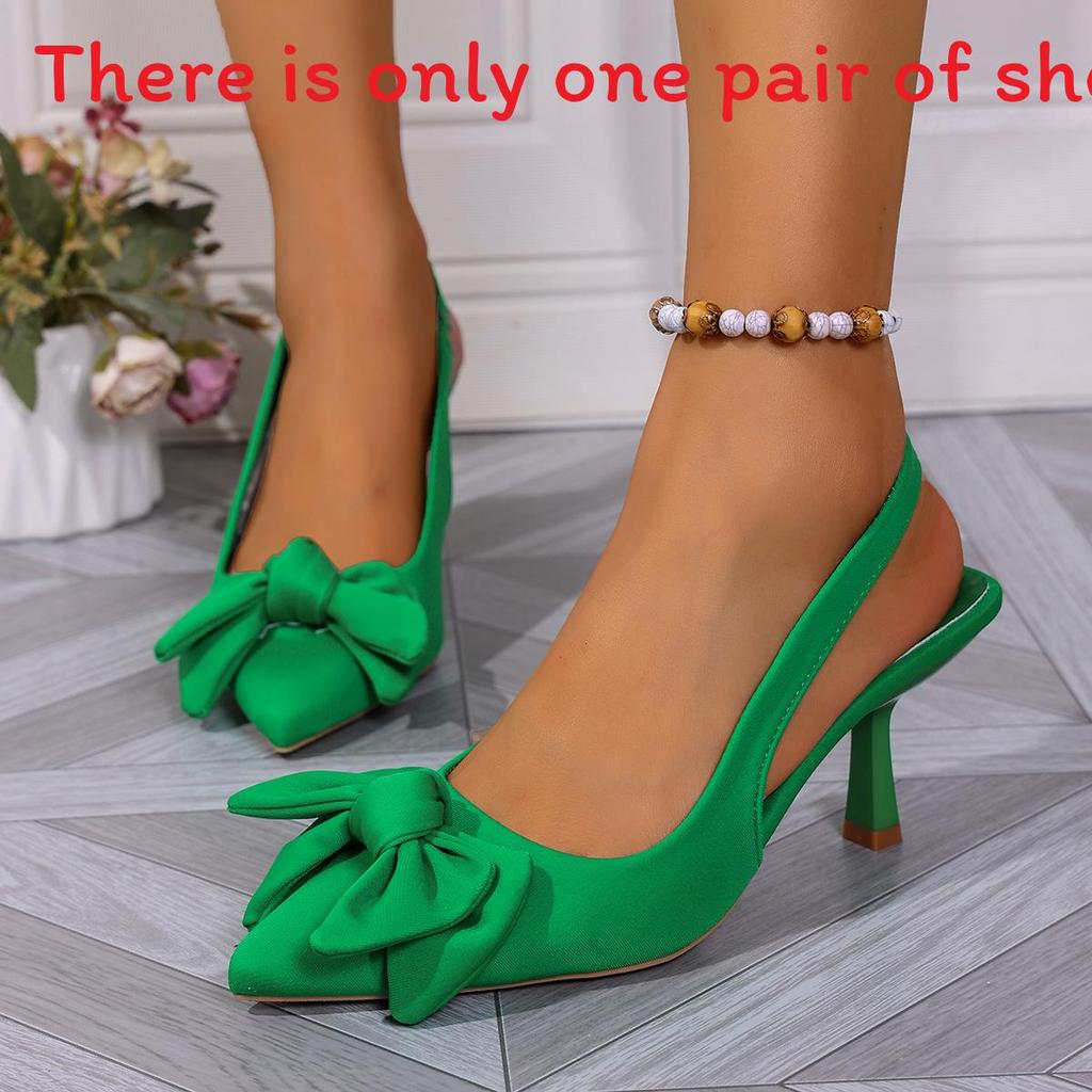 Summer Feminine High Heel Pointed Shoes With Rubber Sole For Daily And Formal Occasions