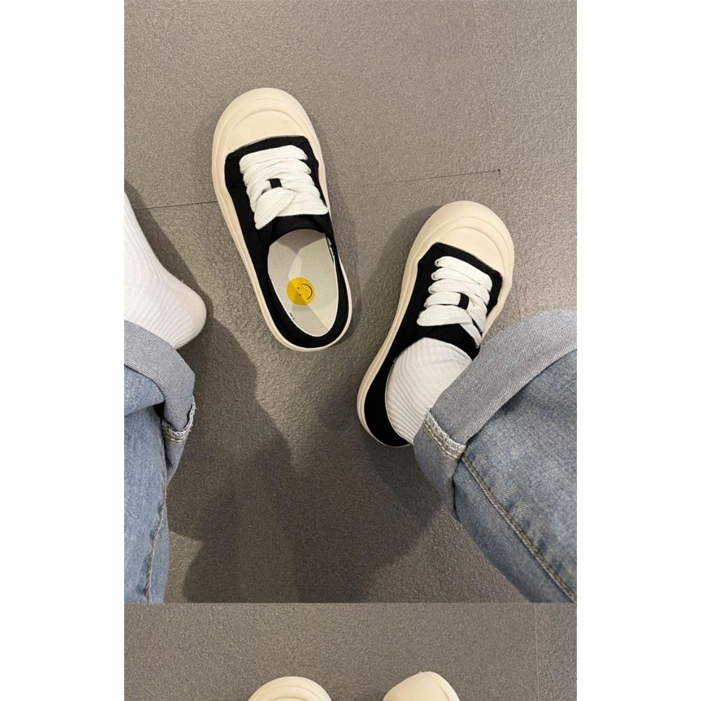 Summer Solid Color Casual Canvas Shoes for Women