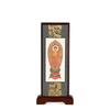 Urban Workshop Amitabha Buddha Standing Hanging Scroll (Walnut Color) Wooden Frame Buddhist Altar Accessories Mini Size 20cm High X 9cm Wide