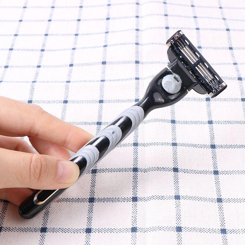 Черный, 5 шт./компл., 1 машина, 4 лезвия, ручные мужские бритвы для удаления волос со сменными лезвиями