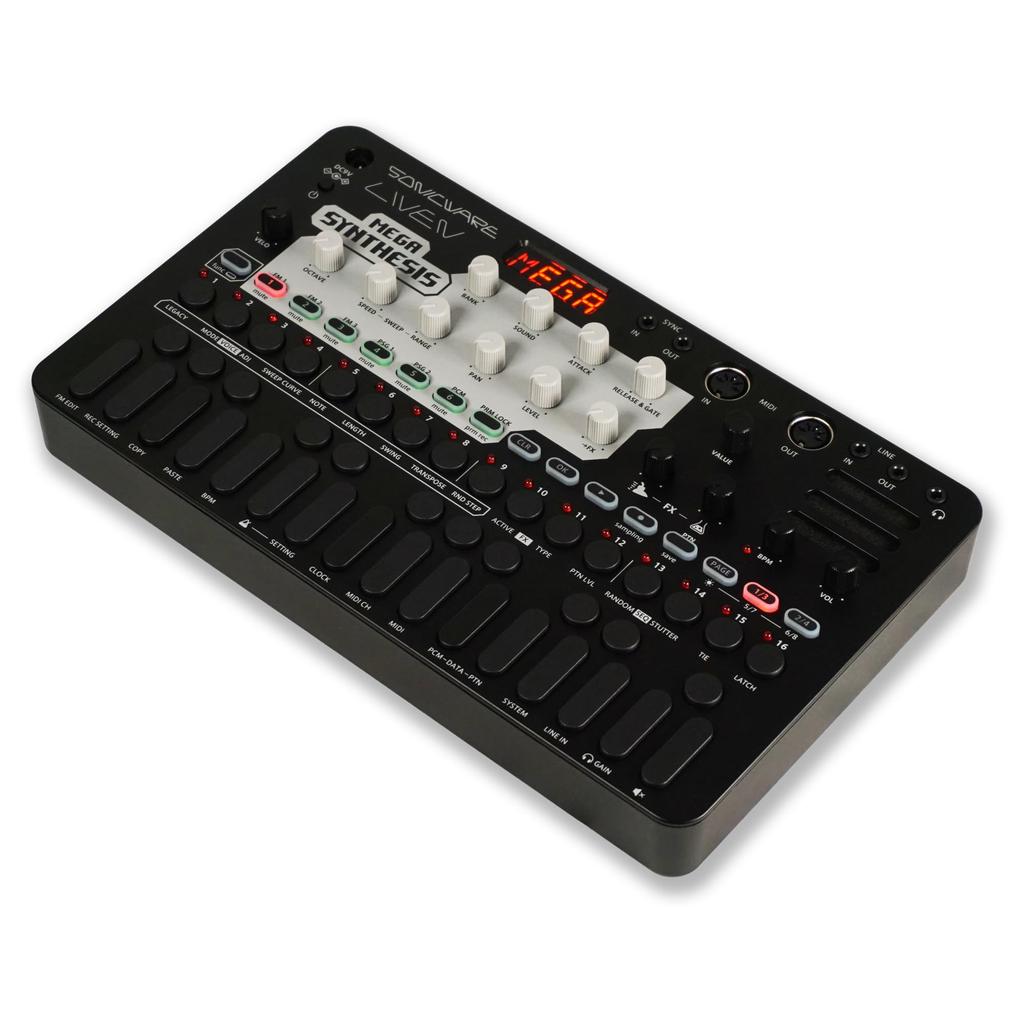 Sonicware Liven MEGA SYNTHESIS Game Music Complete Reproduction of the Legendary Sound Source of the First Game Console That Appeared At the End of