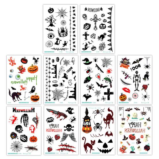 10 шт. наклейки для татуировки на Хэллоуин, шрам, временный косплей, боди-арт, наклейка для детей, пасхальный палец, реалистичный узор, наклейки для лица, жуткая атмосфера, вечеринка, мероприятие