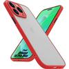 Protective Case - PROSHOP - for iPhone 14 Pro Max - Matte Red Silicone - Shockproof - Semi-rigid