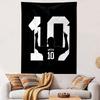 "Messi Silhouette with Number 10" Patterned Tapestry Home Decor, Suitable for Bedroom and Living Room, Gift