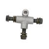 Metal T Shape Brake Line Tee Female Coupling Three Way Connector Car Brake Tube Fitting for ATV Go Kart Hydraulic System