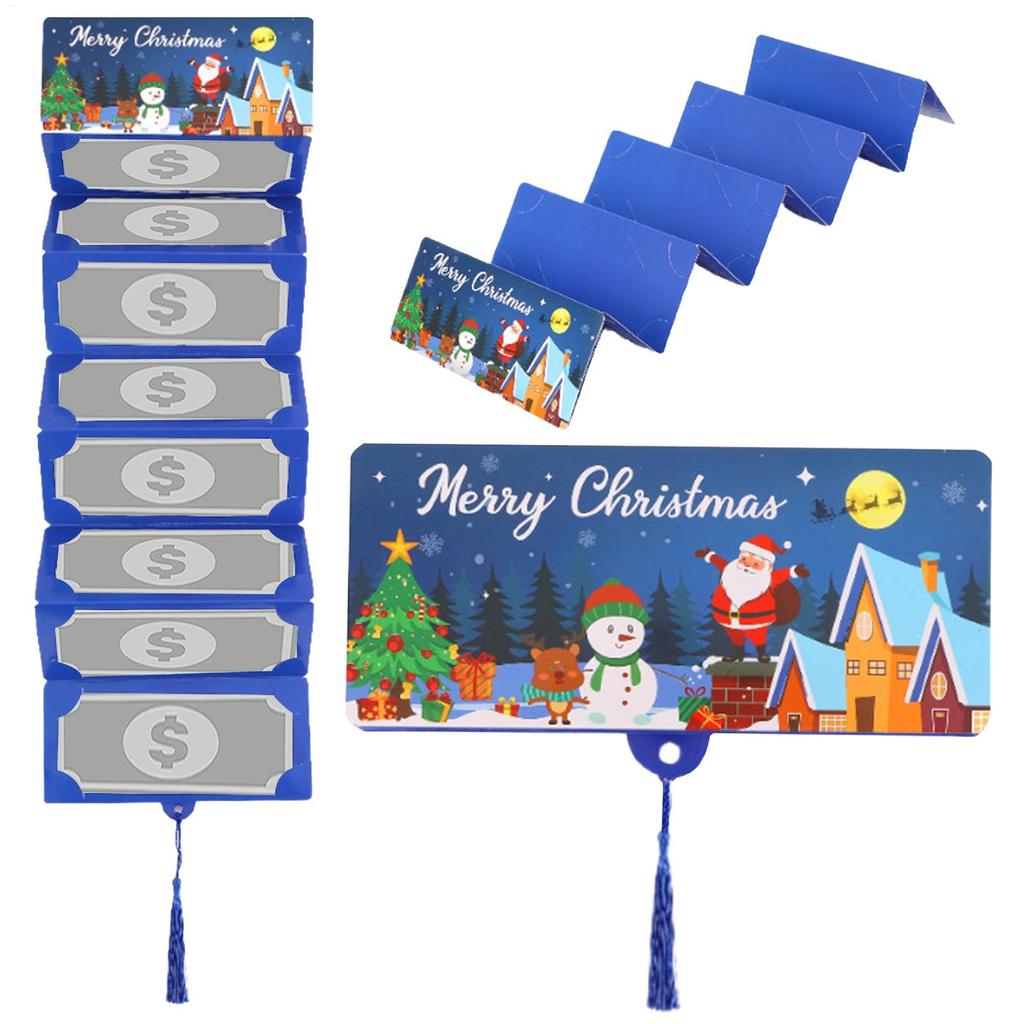 Рождественский конверт складывающийся Санта Клаус Рождественский держатель для денежной карты конверт красный счастливый складывающийся держатель для банкнот открытки на Рождество