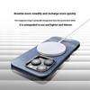 For iPhone 15 Pro Max Magnetic Case Large Camera Cutout Aramid Fiber Phone Cover with Metal Lens Frame