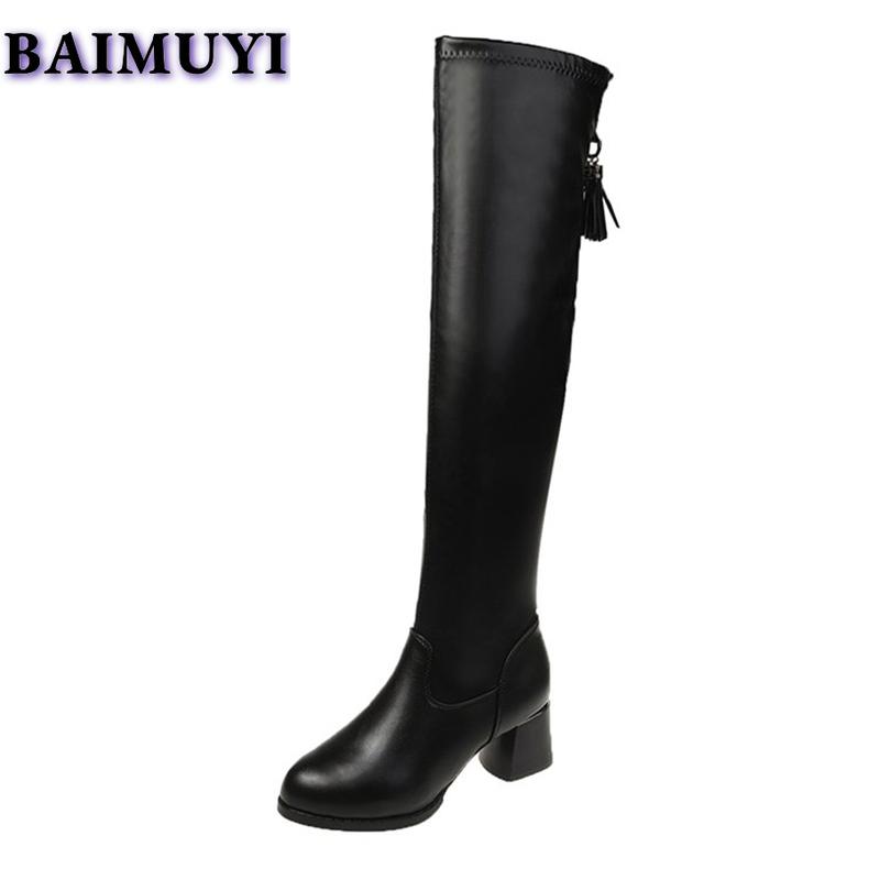 Бахрома на высоком каблуке женские сапоги выше колена сексуальная обувь 2025 трендовый бренд дизайнерские массивные ботинки челси туфли-лодочки в стиле панк женские ботинки