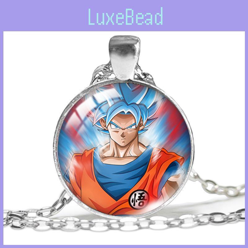 Stunning Seven Dragon Balls Anime Jewelry Necklace With Geometric Glass Pendant