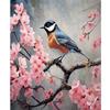Frame Diy Painting By Numbers For Adults Kits Bird And Flowers Handpainted Acrylic Paint With Numbers For Home Decors 40x50cm