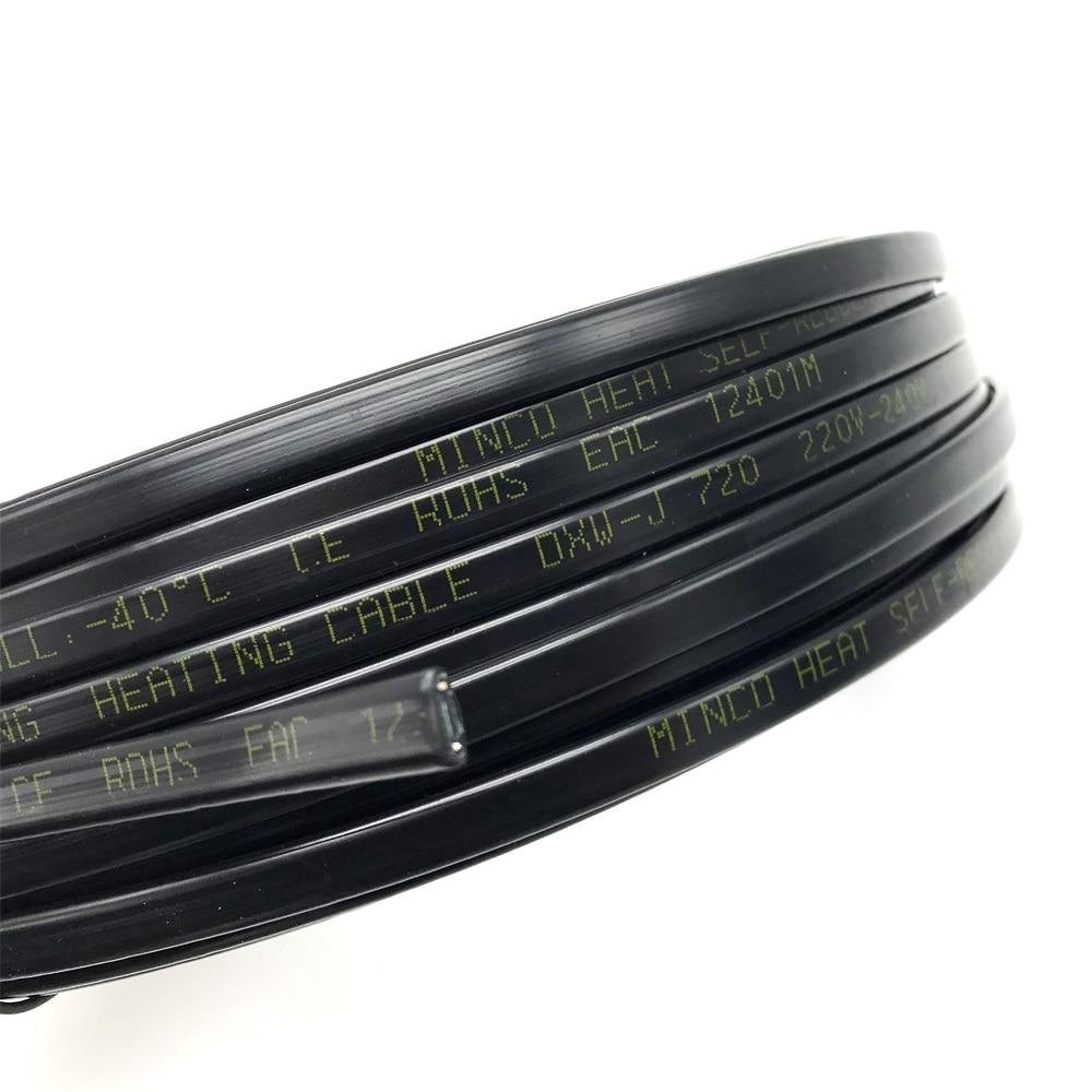 Нагревательный кабель для труб, 20 Вт/м, саморегулирующаяся нагревательная лента, таяние снега, дренажная водопроводная труба, защита от замерзания, нагревательный кабель, нагревательный кабель для труб рептилий