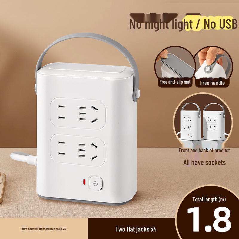 Intelligent Portable Vertical USB Power Strip with Multi-Slot and Anti-Overload Protection