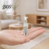 3D Printed Pet Model Huibiti Dog Figurine, Simulated Sitting Shape Model, Delicate Hair Small Decor Texture, One-Piece Molding, Mini Desktop Ornament