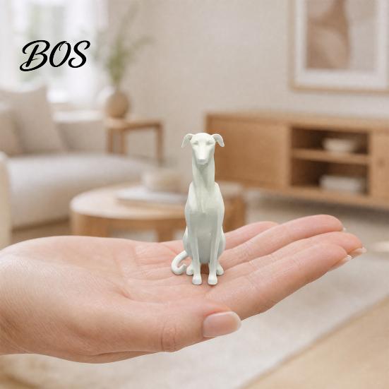 3D Printed Pet Model Huibiti Dog Figurine, Simulated Sitting Shape Model, Delicate Hair Small Decor Texture, One-Piece Molding, Mini Desktop Ornament