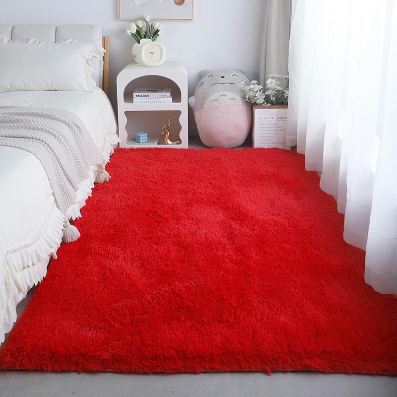 Белый пушистый плюшевый ковер - Мягкая и пушистая ткань для спальни, гостиной и ванной комнаты
