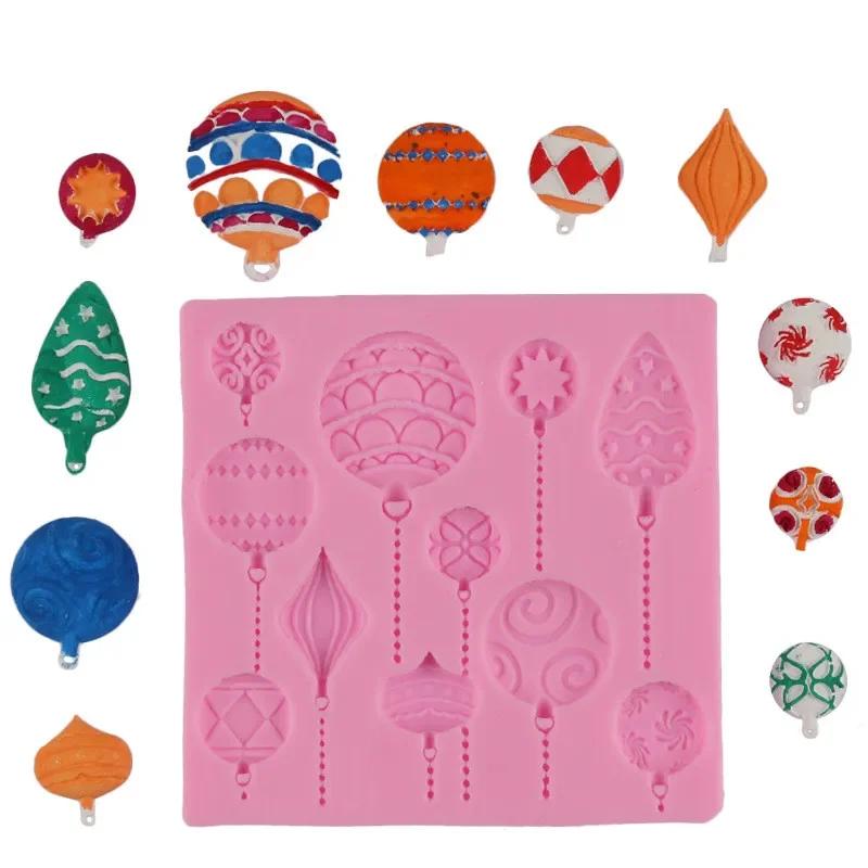 Рождественский шар в форме ручного творчества силиконовая форма рождественское украшение помадка форма для торта тиснение резак для торта аксессуары для поделок