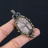 Tree Of Life Joyful Rose Quartz Gemstone Pure Copper Wire Wrapped Handmade Pendant Jewelry