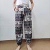 Слоны Штаны для прыжков Карман Регулируемая эластичная высокая талия Ремешок Унисекс Мужской Женский Принт Таиланд Повседневная уличная одежда Пляжный Бохо Ретро Винтаж