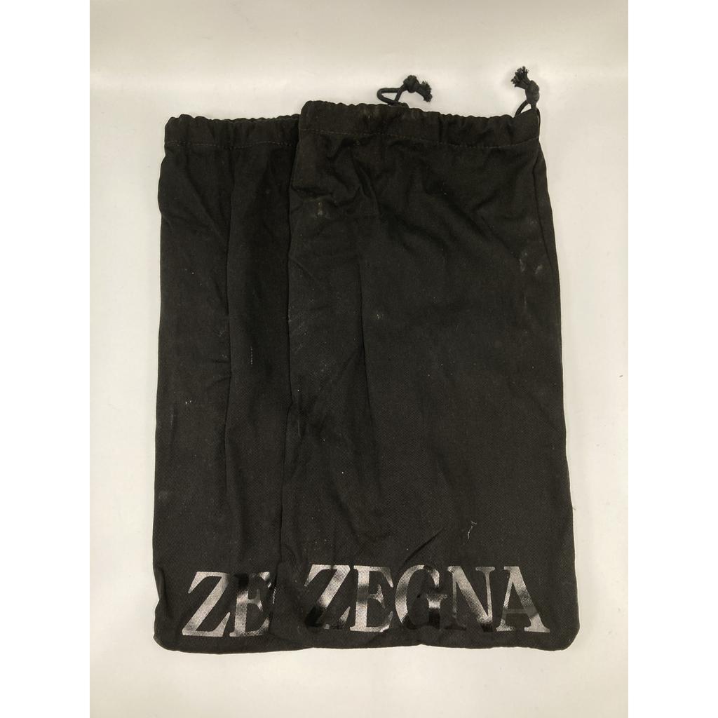 Zegna S4667Z Замшевые кроссовки с тройной строчкой обувь US8 Темно-синий Б/У