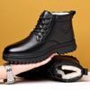 Модные дизайнерские зимние бархатные теплые ботинки на платформе для снега для мужчин, модные мужские хлопковые туфли с мягкой подошвой, новые нескользящие полусапожки для мужчин