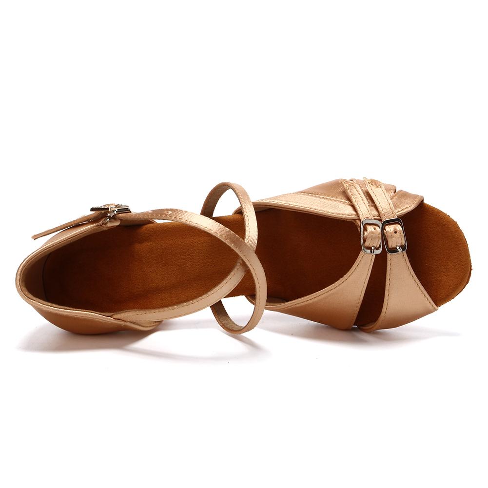 Professional Latin Dance Shoes Satin Salsa Dance Shoes Ballroom Tango Dancing Shoes for Women