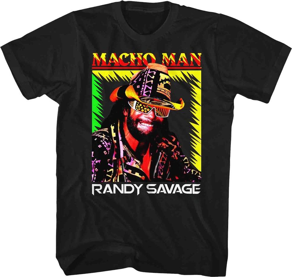 Macho Man Randy Savage Retro Portrait Graphic T-Shirt men women 80s Wrestling Fan Print Casual