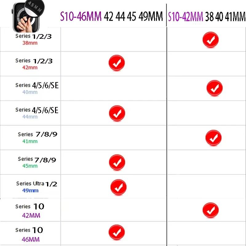 Ремешок для Apple Watch Band 46мм 45мм 44мм 49мм 40мм 41мм Металлический Браслет из Нержавеющей Стали iWatch Series 10 8 9 7 5 Se 6 4 Ultra 2