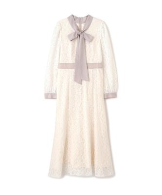 Кружевное платье с бантом от Jill by Jill Stuart