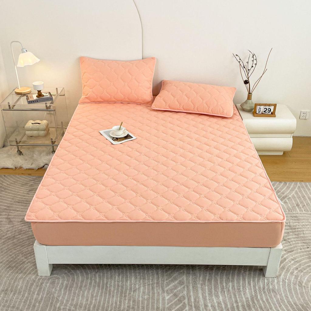 Class A Pure Cotton Quilted Waterproof Non-Slip Antibacterial Fitted Mattress Protector for Hotel and Home Use