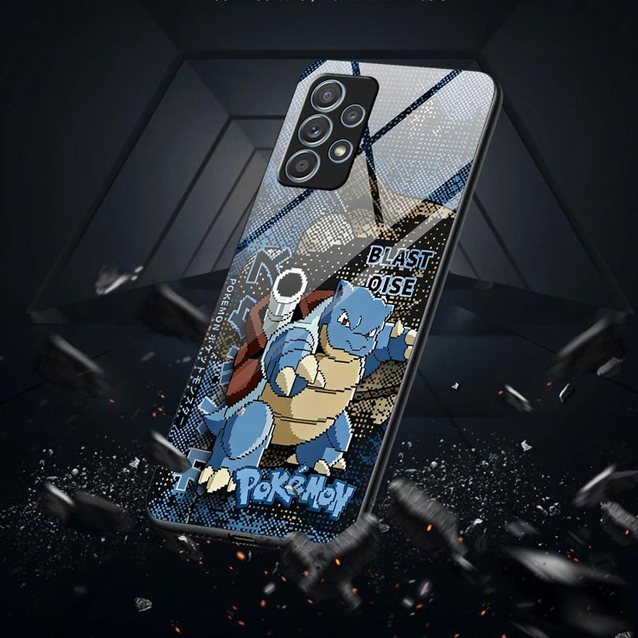 Hot Cartoon Pokemon Phone Cover Glass Case for Samsung Galaxy A56 A34 A13 73 A55 A54 A32 A14 A36 A06 A24 A23 A25 A16 A26 A15 A05