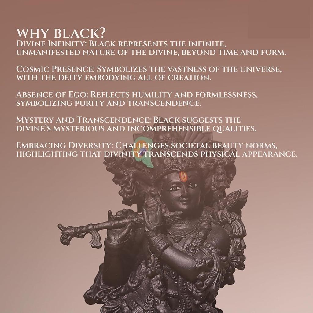 Большой размер Мурти Кришны | Бог Кришна Большой размер Декоративная фигурка для комнаты для пуджи, офиса и в подарок | Размер 9 дюймов