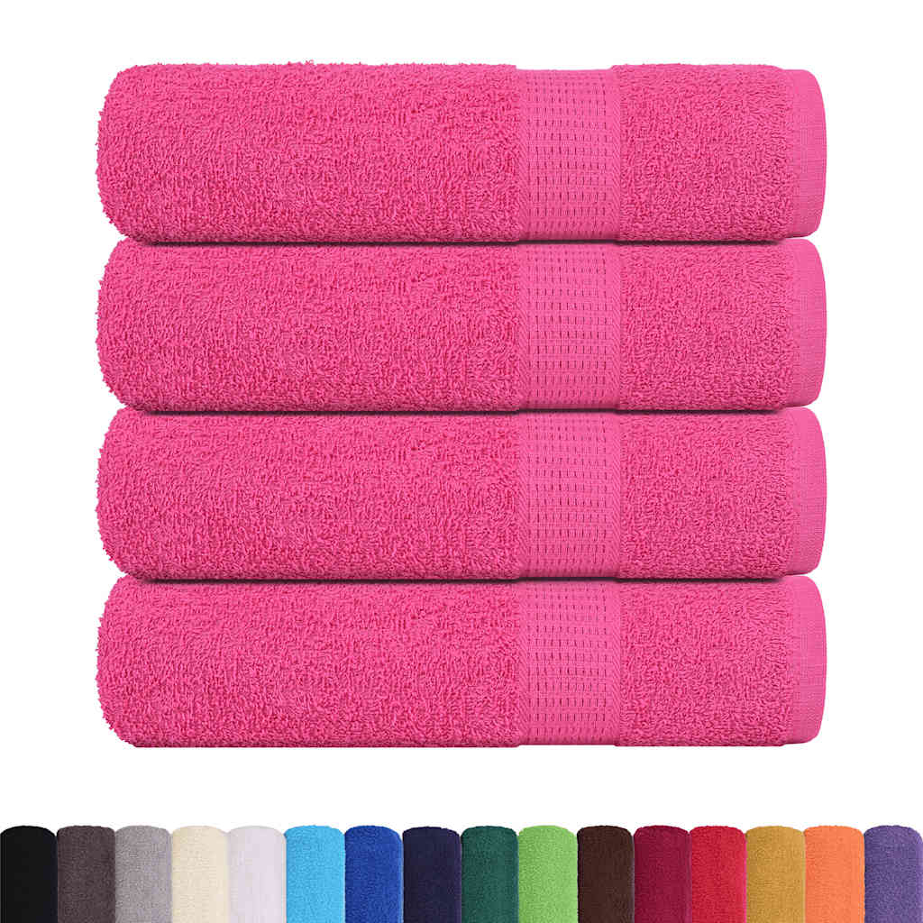 FROGN Bath Towels 4 pcs Pink 50 x 100 cm 360 g m²